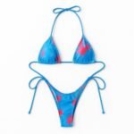 Bikini micro triángulo sexy - Estampado vibrante y ajuste perfecto