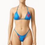 Bikini micro triángulo sexy - Estampado vibrante y ajuste perfecto - Imagen 2