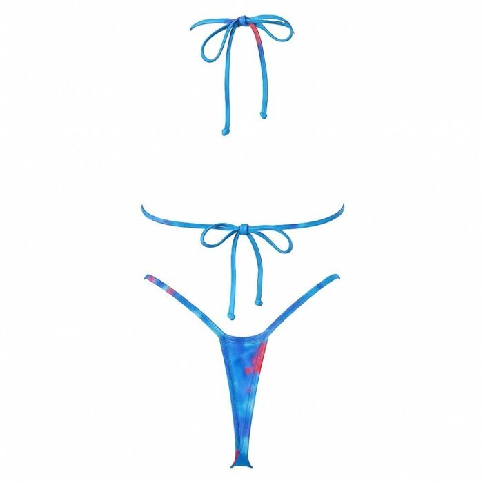 Bikini micro triángulo sexy - Estampado vibrante y ajuste perfecto - Imagen 3