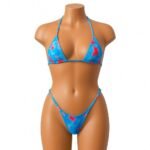 Bikini micro triángulo sexy - Estampado vibrante y ajuste perfecto - Imagen 4