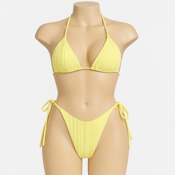 Traje Baño Tiro Alto Cintas Ajustables - Diseño Moderno y Sofisticado - Imagen 2