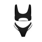 Traje De Baño Bikini Corte Alto Ahuecado Sexy 2 Piezas 2022