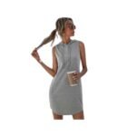 Vestido Deportivo Corto Verano - Casual Sin Manga con Capucha - Imagen 3