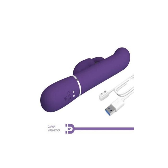 Vibrador Conejo con Empuje y Perlas Giratorias - Placer Dual Ergonómico - Imagen 2