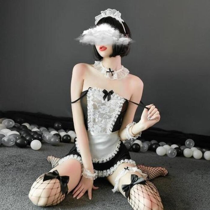 Disfraz mucama babydoll elegante - Estilo clásico con encaje y comodidad - Imagen 3