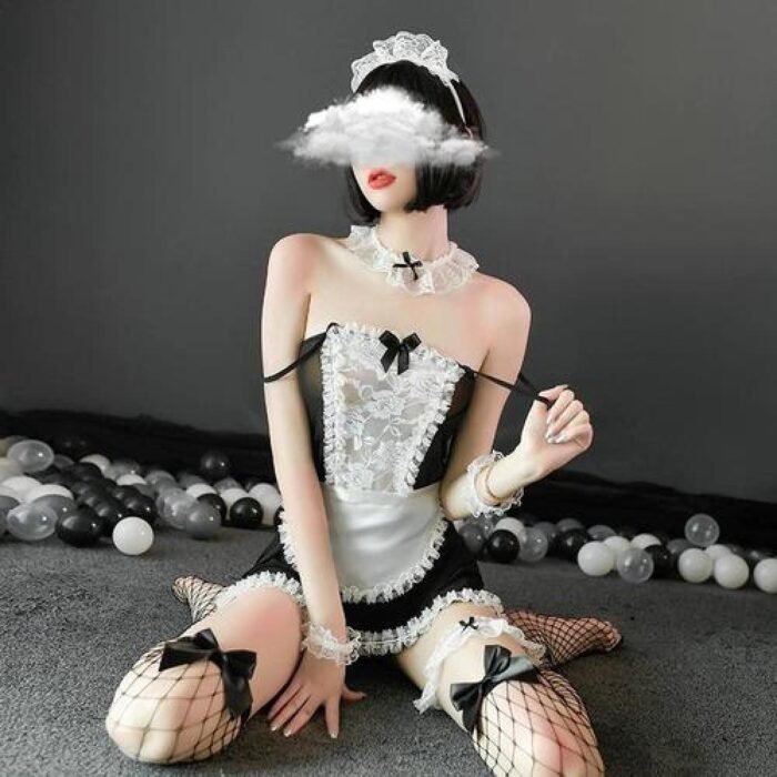 Disfraz mucama babydoll elegante - Estilo clásico con encaje y comodidad - Imagen 5