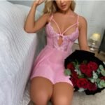 Lencería Babydoll Encaje Rosa - Sensual Conjunto 2 Piezas Elegante - Imagen 3