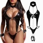 Lencería Erótica Mujer Eco Cuero - Elegancia y Sensualidad en Cada Curva - Imagen 3