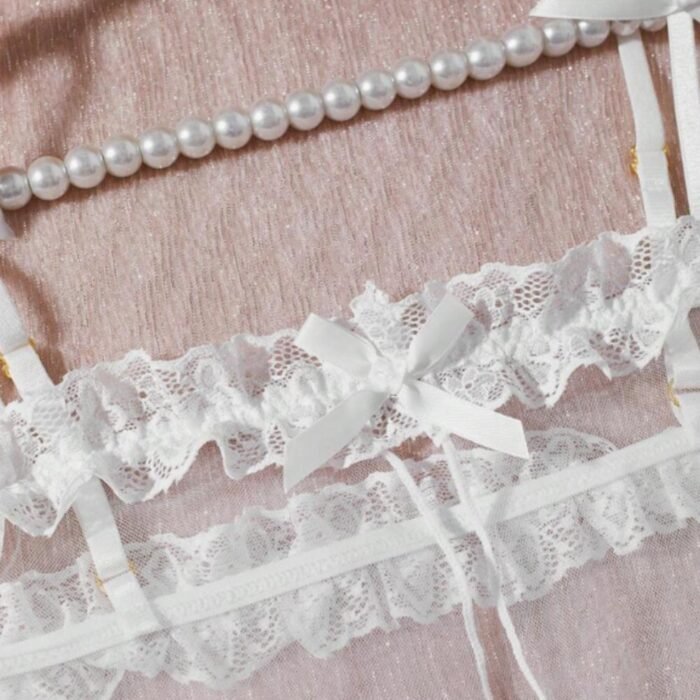 Lencería Babydoll Sexy Transparente Mujer - Elegancia y Comodidad Ideal - Imagen 7