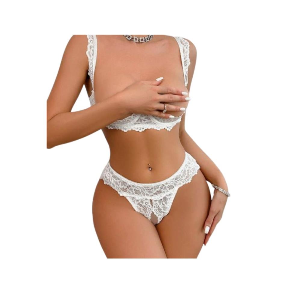standard_resolution-2930.jpg Lencería Sexy Encaje Aros 2 Piezas - Elegante Conjunto Blanco con Tanga - Imagen 1