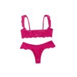 Lencería Sexy Encaje Aros 2 Piezas - Elegante Conjunto Blanco con Tanga - Imagen 8