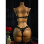 Lencería Sexy Encaje Aros 2 Piezas - Elegante Conjunto Blanco con Tanga - Imagen 12