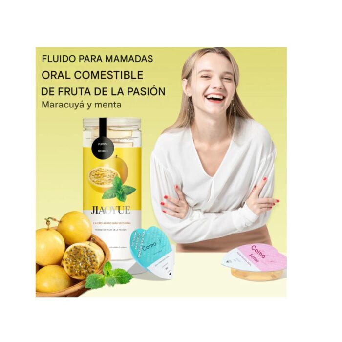 Lubricante Comestible Maracuyá Sexo Oral - Efecto Frío y Calor - Imagen 3