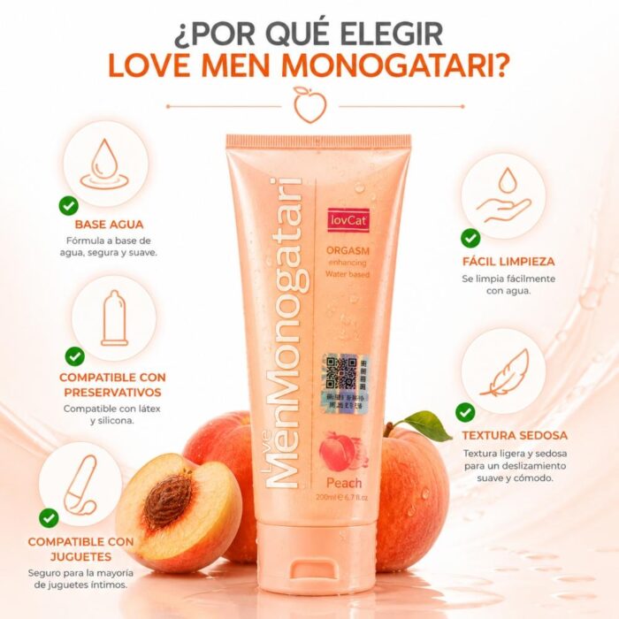 Lubricante Durazno Larga Duración - Suave y Sedoso a Base de Agua - Imagen 3
