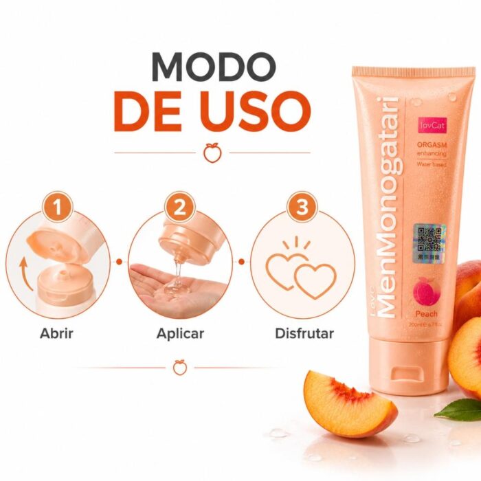 Lubricante Durazno Larga Duración - Suave y Sedoso a Base de Agua - Imagen 9