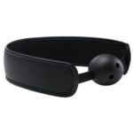 Mordaza Profesional Cuero Goma - Elegante y Ajustable en Negro