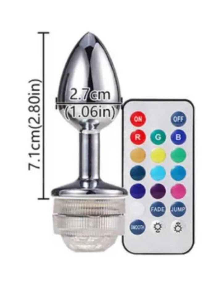 Plug Rectal Luz Led Metalizado - Diseño Ergonómico y Moderno - Imagen 6