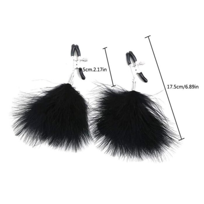 Pinzas Clip Pezones Plumas Erotismo - Sensualidad y Estilo Elegante - Imagen 2