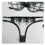 Set Lenceria Encaje Floral Negro - Elegancia y Sensualidad Atractiva - Imagen 6