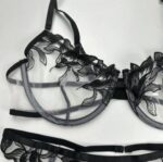 Set Lenceria Encaje Floral Negro - Elegancia y Sensualidad Atractiva - Imagen 9