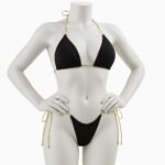 Traje Baño Corte Alto Tiras Doradas - Elegancia y Estilo Sexy - Imagen 2