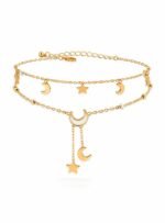 Tobillera Multicapa Luna Estrella Elegante - Diseño Versátil y Moderno - Imagen 3