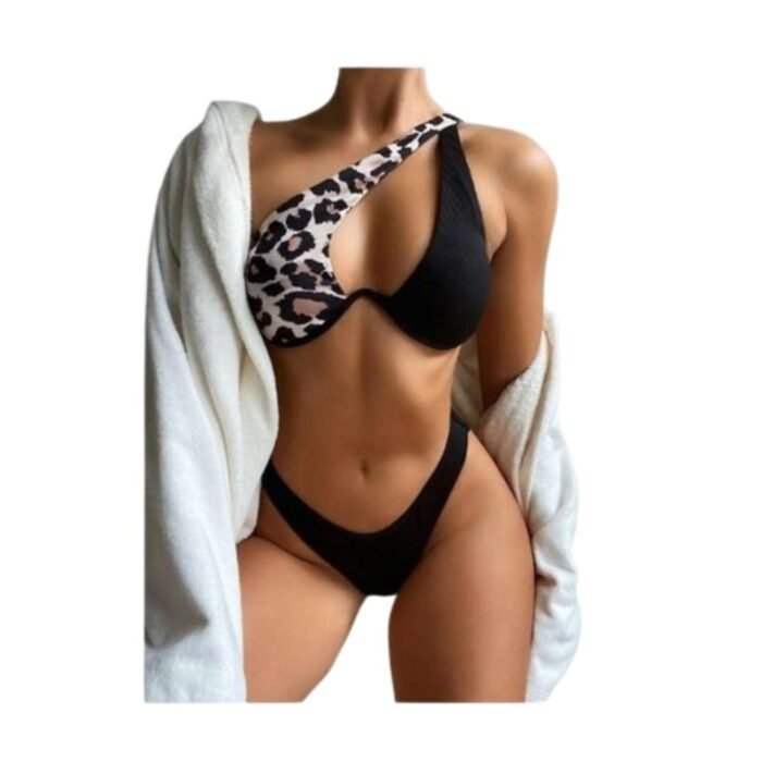 Traje Baño Bikini Alto Animal Print - Soporte y Estilo Elegante - Imagen 3