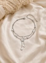 Tobillera Multicapa Luna Estrella Elegante - Diseño Versátil y Moderno - Imagen 9