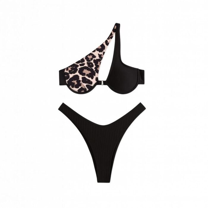 Traje Baño Bikini Alto Animal Print - Soporte y Estilo Elegante - Imagen 4
