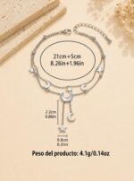 Tobillera Multicapa Luna Estrella Elegante - Diseño Versátil y Moderno - Imagen 10