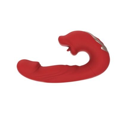 Red silicone dual motor massager enhances personal wellness