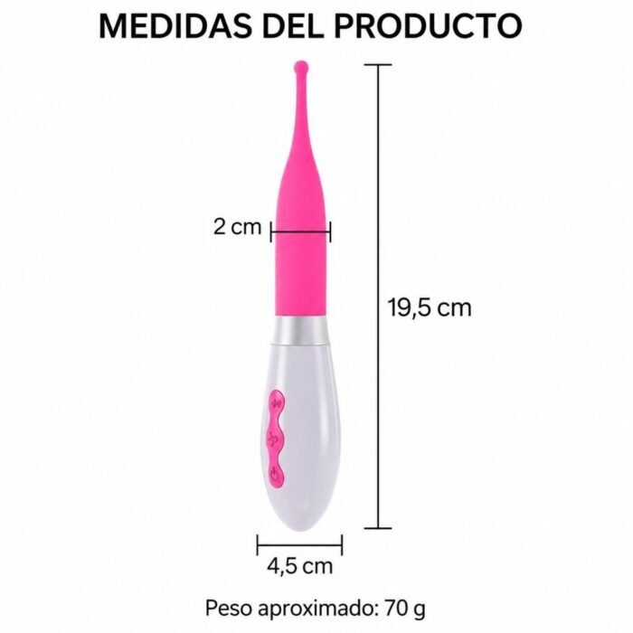 Vibrador Masajeador Corporal Recargable USB - Estimulación Precisa y Compacta - Imagen 6