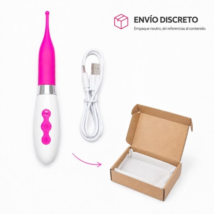 Vibrador Masajeador Corporal Recargable USB - Estimulación Precisa y Compacta - Imagen 8