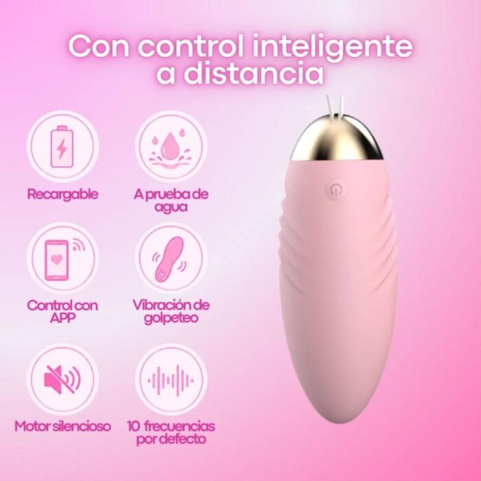 Huevo Vibrador Inteligente Control App Recargable 10 Modos - Imagen 2