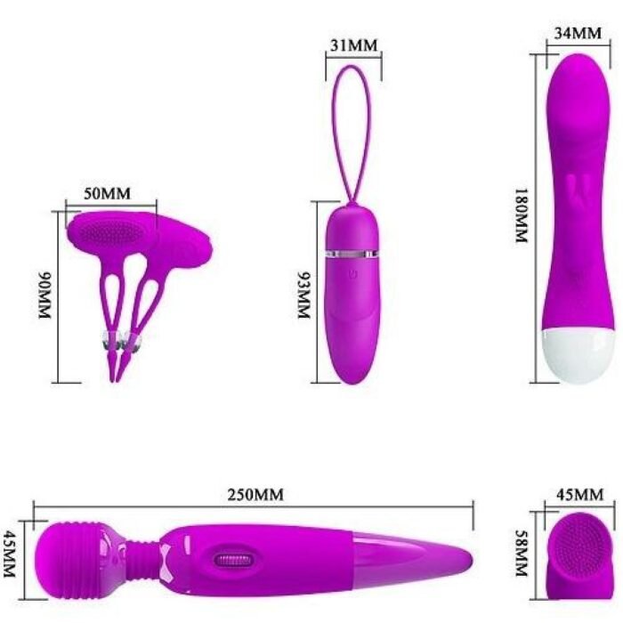 Juego de Vibradores Masajeadores Prettylove - 11 Modos Resistentes al Agua - Imagen 6