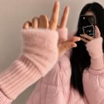 Guantes suaves  de invierno sin dedos medio dedo esponjoso - Imagen 6