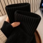 Guantes suaves  de invierno sin dedos medio dedo esponjoso - Imagen 16