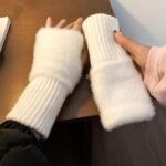 Guantes suaves  de invierno sin dedos medio dedo esponjoso - Imagen 21