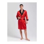 Bata Hombre Satin Seda Camison Kimono Estampado Original - Imagen 7