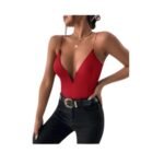 Body Cuello Profundo Escote V Elegante Tela Suave Casual