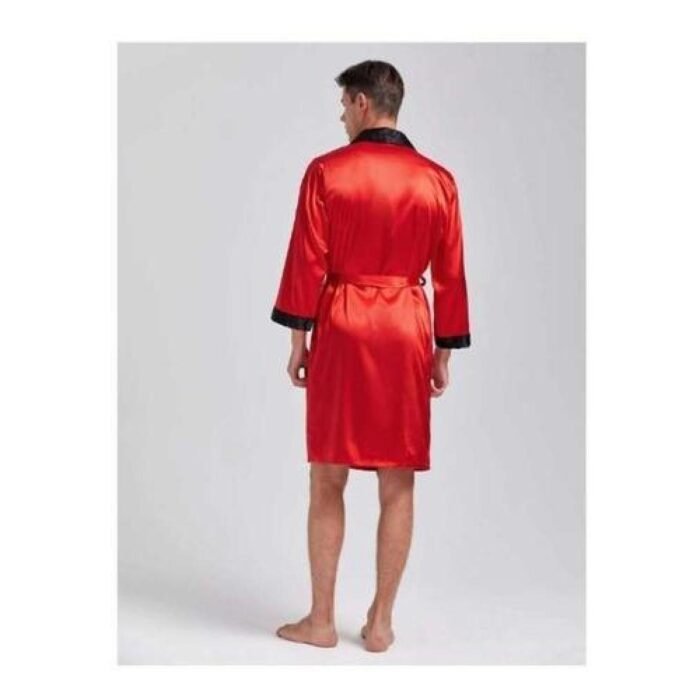Bata Hombre Satin Seda Camison Kimono Estampado Original - Imagen 11