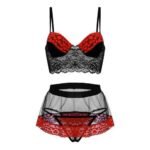 Conjunto De Lencería Erotica Sexy De Ropa Interior De Encaje